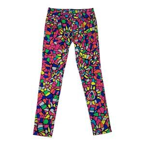 Nanette Lepore size 9 Lamour Multicolor Abstract skinny jeans jeggings colorful